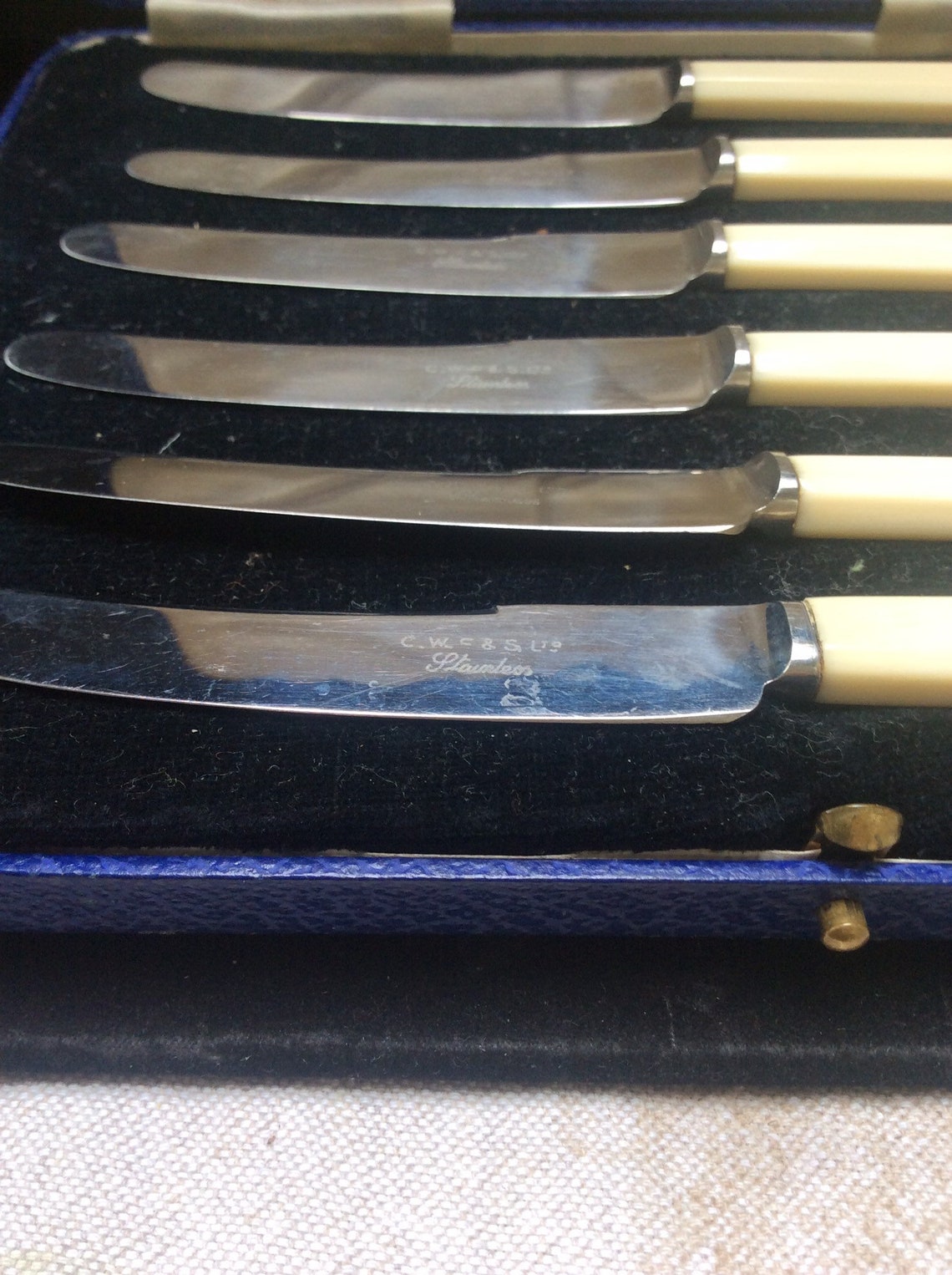 Boxed set or Art Deco Tea Knives Etsy