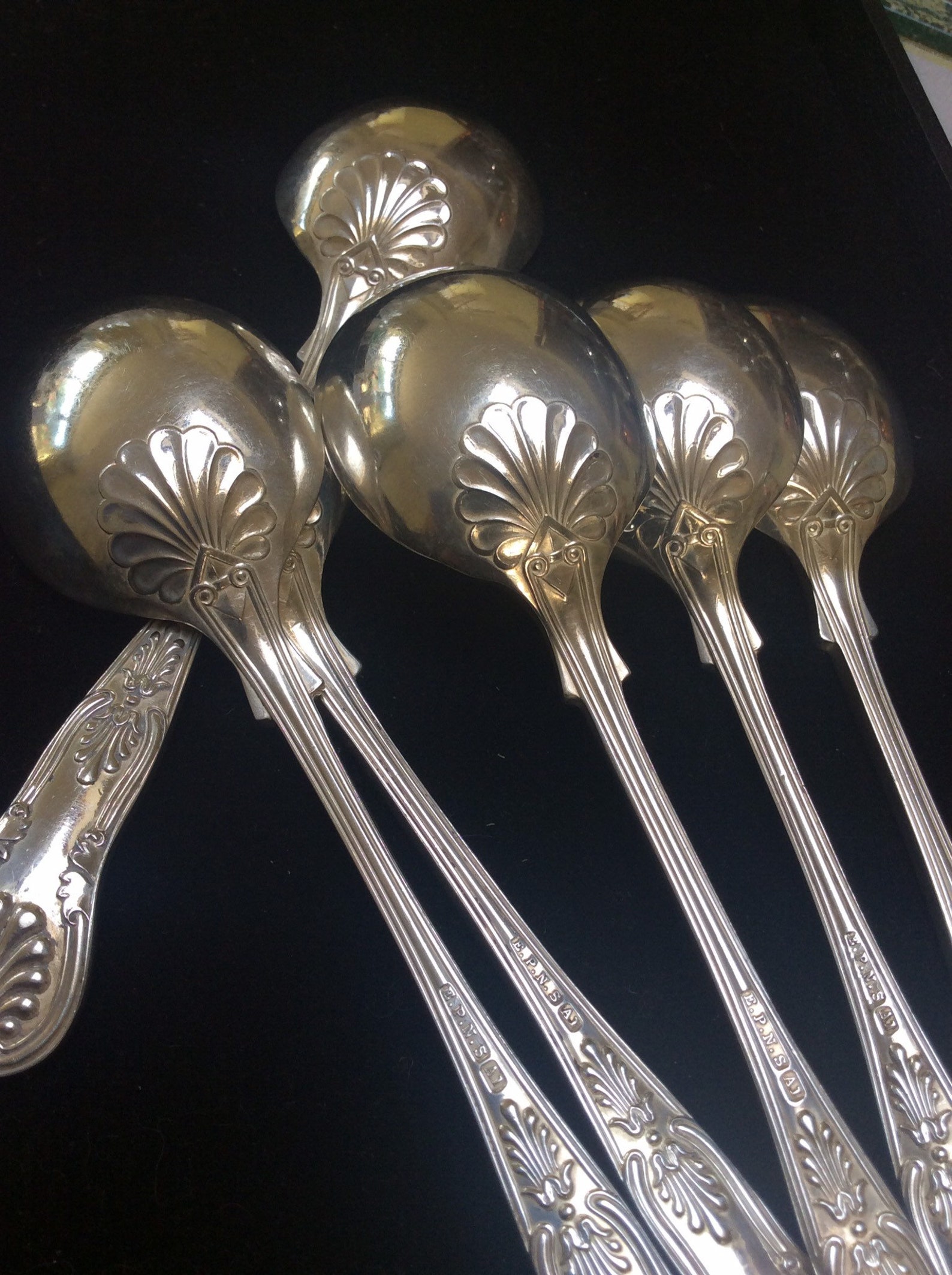 Set Of Six EPNS A1 Silver Plated Large Soup Spoons Etsy