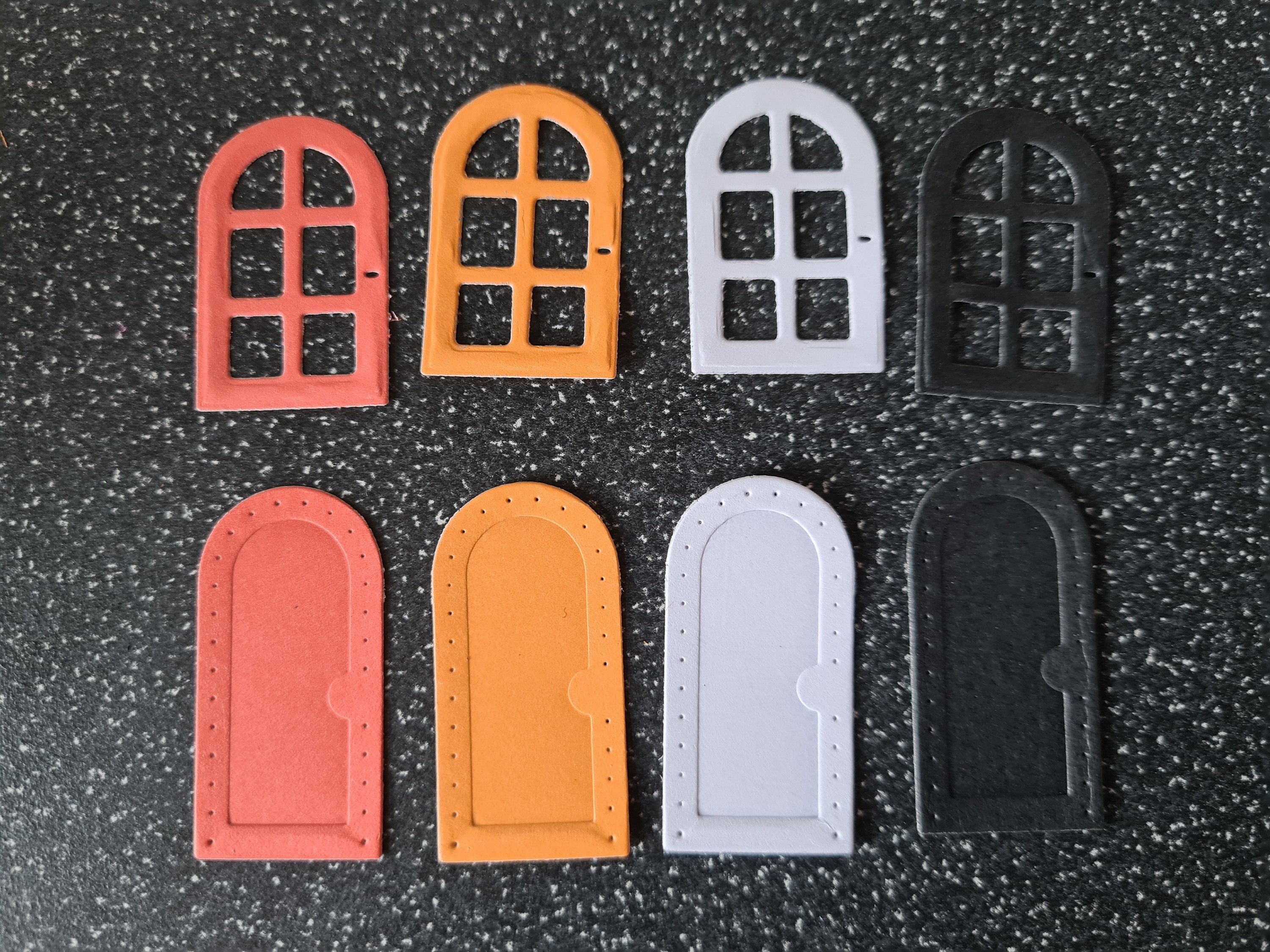 30 mixed window and door die cut embellishments for Card Etsy