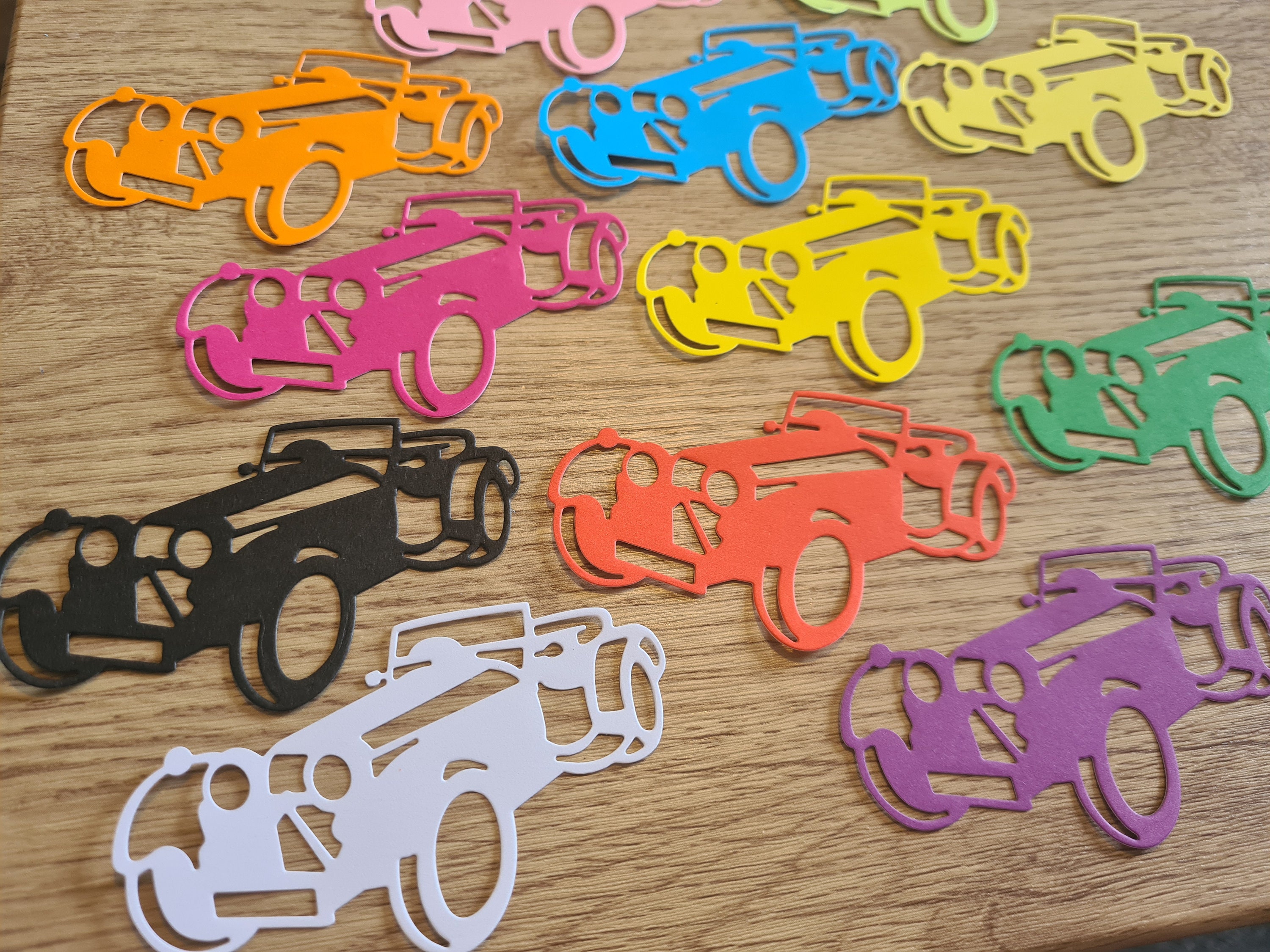 20 Die cut car embellishments for Card Making Card Toppers Etsy