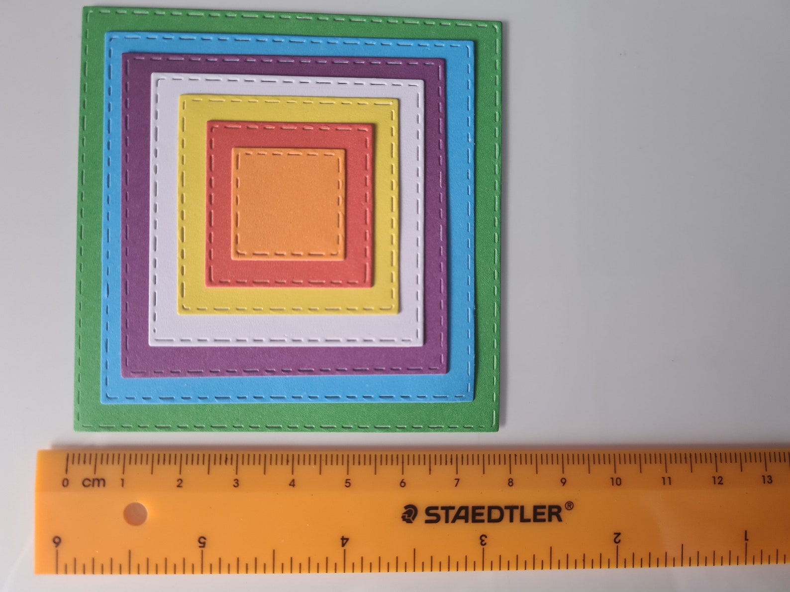 20 mixed squares die cut embellishments for Card Toppers Etsy