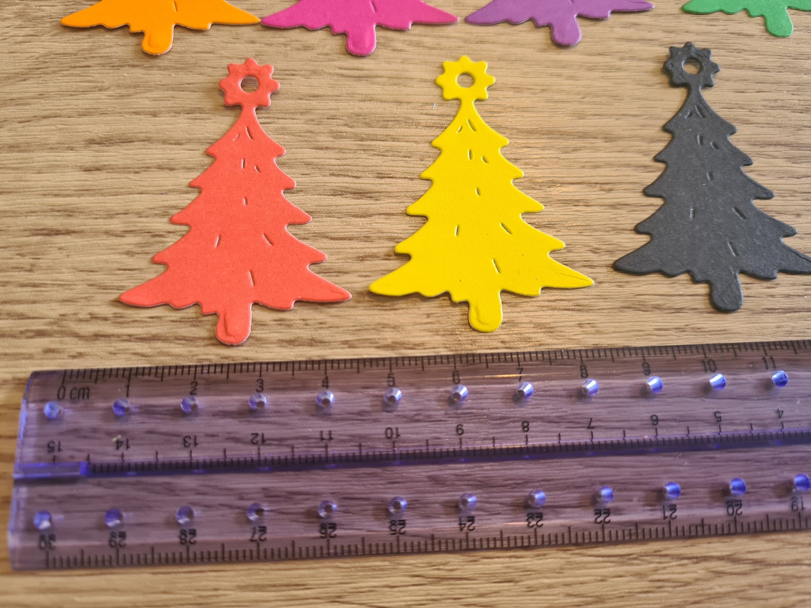 30 Die Cut Christmas tree embellishments for Card Making Card Etsy