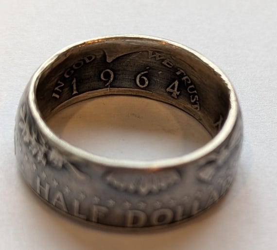 1964年ケネディ・ハーフダラー・シルバーリング - Etsy 日本