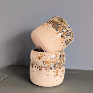 Rainbow Ceramic Coffee Cup, Multicoloured Pottery Tumbler, Handmade Ceramic Vessel