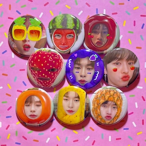 Stray Kids Lee Know Fruit Filter Mini Pinback Buttons