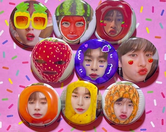 Stray Kids Lee Know Fruit Filter Mini Pinback Buttons