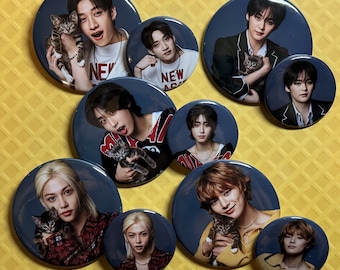 Kids and Cats! Stray Kids Pinback Button Sets