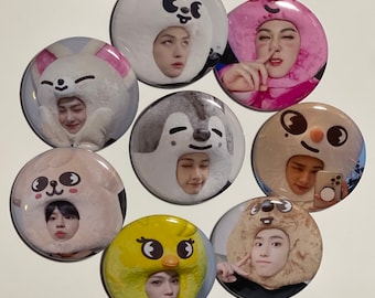 Stray Kids SKZOO 1.5” Pinback Button (new MINI size!)