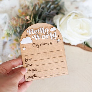 Baby announcement sign | Baby announcement disc | Baby welcome to the world disc | Baby announcement plaque | Newborn photoshoot prop