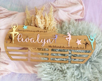 Personalised medal holder | Custom dance medal display rack | Medal Holder | Custom medal display |  ballet  gift | gifts for dancers