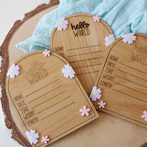 Baby announcement sign | Baby announcement disc | Baby welcome to the world disc | Baby announcement plaque | Newborn photoshoot prop