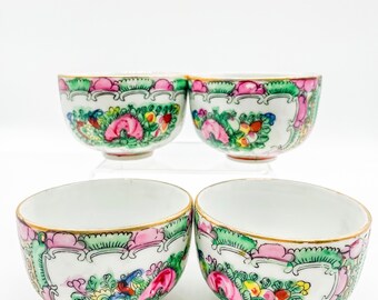 Rose Medallion Sake/Tea Cups No Handle