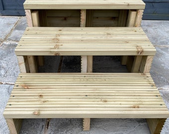 Hot tub / Spa steps - 3 step / decking boards / treated