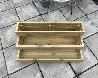 L shape 3 tier decking planter - patio - trough
