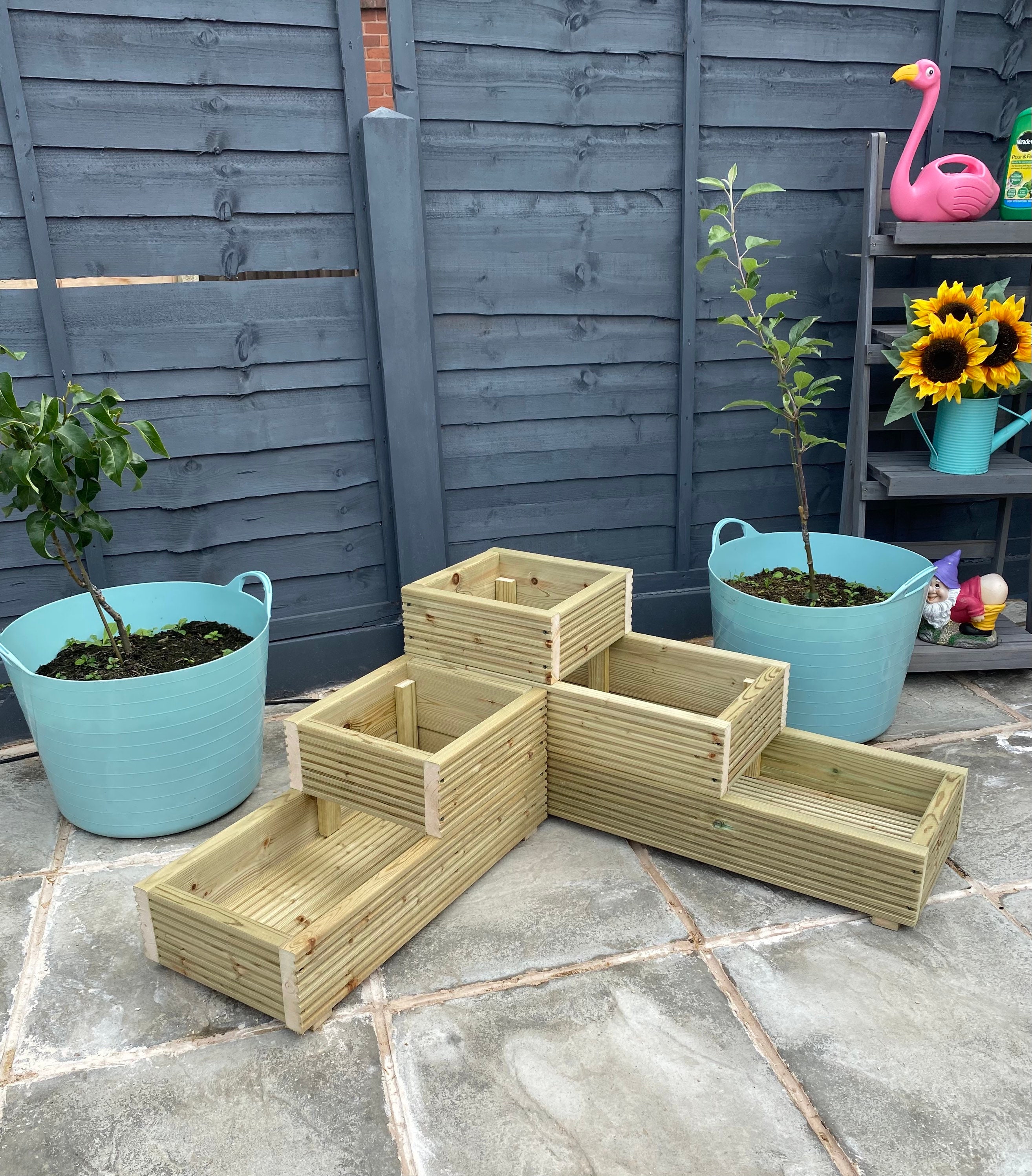Corner Garden Planter Decking Boards Trough Etsy UK