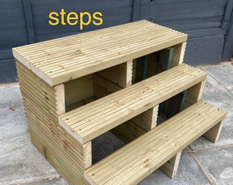 3 tier / rise Hot tub steps / Spa Steps / Caravan Steps