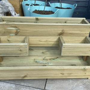 Premium 3 tier L shape decking planter image 3