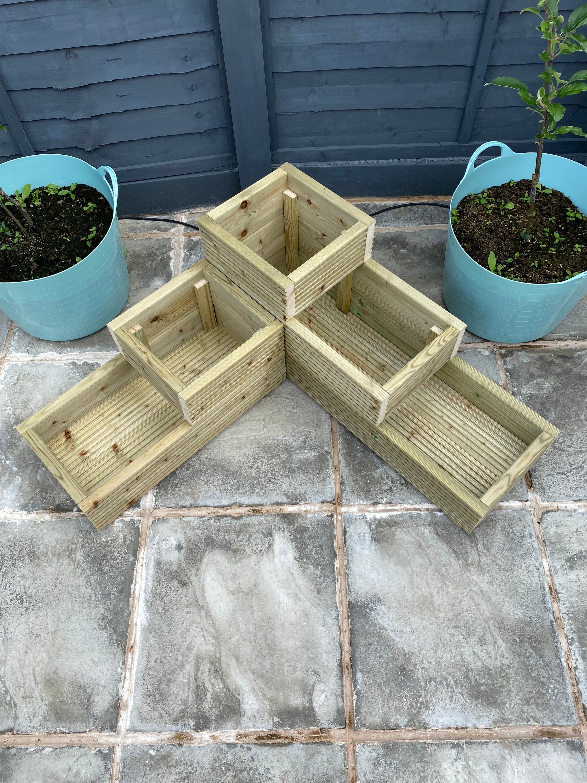 Corner Garden Planter Decking Boards Trough Etsy UK