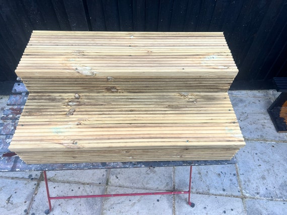 2 rise Steps “ boxed in” for garden decking / hot tub / tanalised wood / spa / steps / caravan