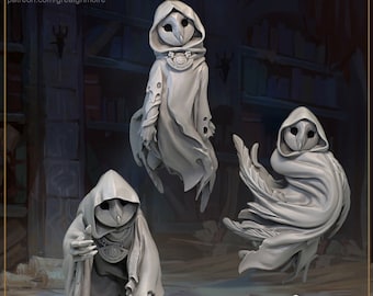 DnD Spirits (set of 3) of the Halls of the Secret Sand Unpainted Miniature