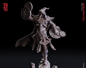 DnD Naxar, Master of Time | Male Time Wizard Unpainted Miniature