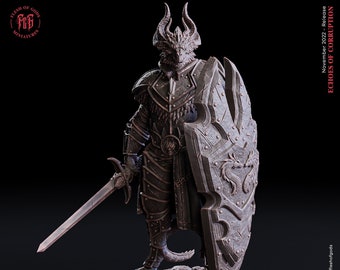 DnD Altair Dragonborn Paladin Unpainted Miniature