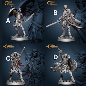 DnD Melee Skeletons Unpainted Miniature