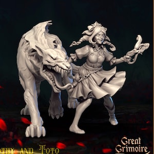 DnD Dorothy and Toto - Veil of the Emerald Dream Unpainted Miniature