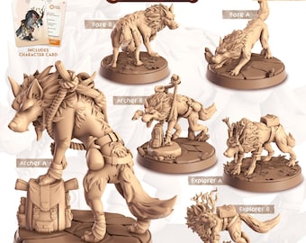 DnD Polar Companion | Gof | Wolf Unpainted Miniature