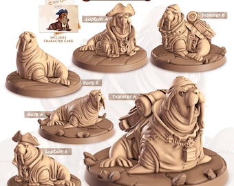 DnD Polar Companion | Worlo | Walrus Unpainted Miniature
