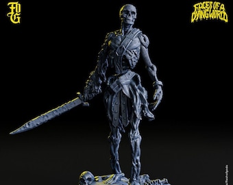DnD Blood Drenched Skeleton | Undead Unpainted Miniature