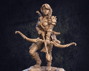 DnD Female Elf Archer - Ranger - Rogue Unpainted Miniature