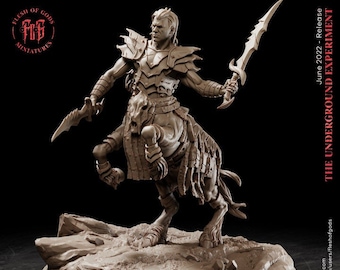 DnD - Pathfinder - TTRPG Centaur Fighter - Warrior ongeverfd miniatuur