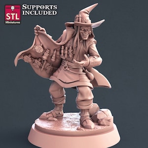 DnD Human Male Potion Vendor - Unpainted Miniature
