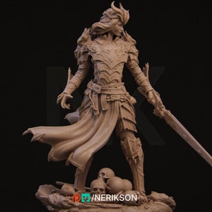 DnD | TTRPG | Pathfinder Female Human Paladin | Fighter | Warrior Unpainted Miniature