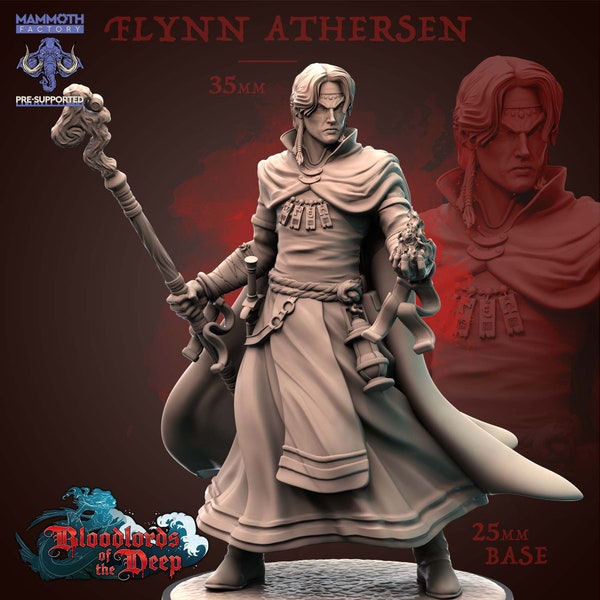 DnD Flynn Atherson Human Male Wizard | Warlock | Sorcerer Unpainted Miniature