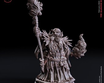 Balghon, Duergar, Pirómano/Enano, Mago/Hechicero, Miniatura sin pintar