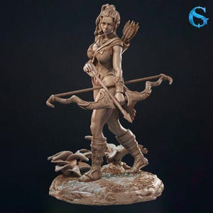 DnD | Pathfinder | TTRPG Hero - Female Human Ranger | Rogue | Archer | Fighter Unpainted Miniature
