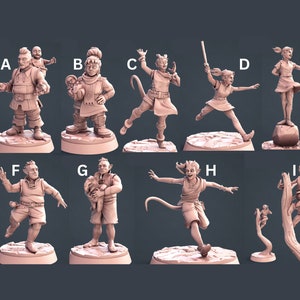 DnD Townsfolk NPC ongeverfd miniatuur
