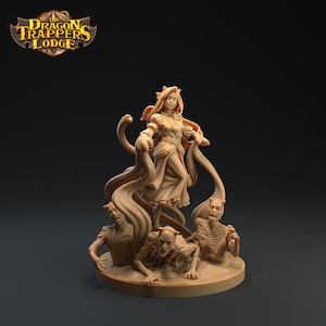 DnD Female Elf Necromancer - Wizard -Warlock Unpainted Miniature