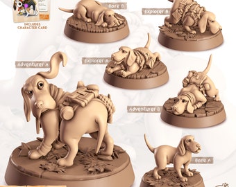 DnD Dog Companion | Begl | Beagle Unpainted Miniature