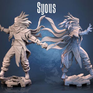 DnD - TTRPG - Pathfinder Hero - Syous Male Human Sorcerer | Warlock | Monk | Wizard Unpainted Miniature