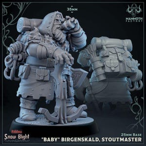 DnD | Pathfinder | TTRPG Baby - Male Dwarf Ranger | Fighter | Rogue Unpainted Miniature