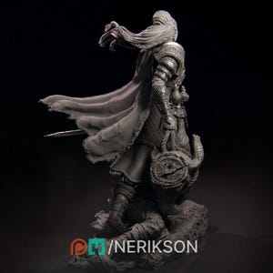 DnD | TTRPG | Pathfinder Female Human Paladin | Fighter | Warlock Unpainted Miniature