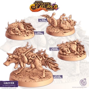 Compañero guardián de la arboleda de DnD / Grover / Miniatura sin pintar