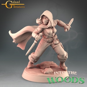 DnD Female Rogue/Assassin/Thief Unpainted Miniature