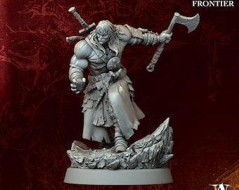 DnD - TTRPG - Pathfinder Male Human Barbarian | Fighter | Monk Unpainted Miniature