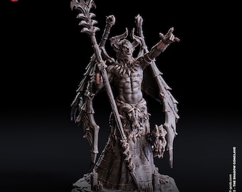 DnD Enemy - Archdevil Mephistir | Devil | Boss | BBEG | Metal Horns Unpainted Miniature