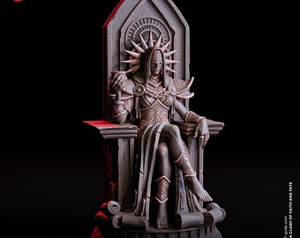 DnD | Pathfinder | TTRPG High-Priestess of the Order Of Fateful Saints Unpainted Miniature