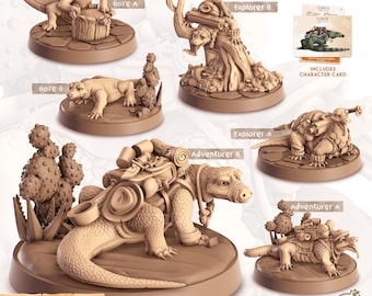 DnD Reptile Companion | Komon | Komodo Dragon Unpainted Miniature